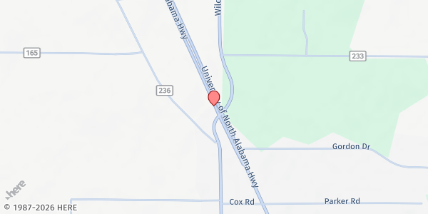 Map showing Moulton Dream Center at 14055 AL-157, Moulton, AL