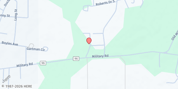 Map showing Pine Grove Baptist Church at 19130 Pine Grove Church Rd., Mt Vernon, AL