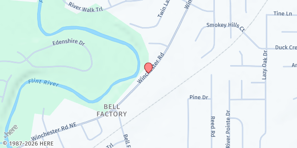 Map showing Abundant Life Food Pantry at 3637 Winchester Rd., New Market, AL
