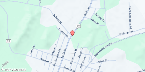 Map showing Eagle's Rest at 10600 Main Street, Oakman, AL