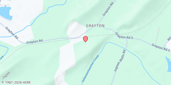 Map showing Ebenezer Baptist Church at 2064 Grayton Rd., Ohatchee, AL