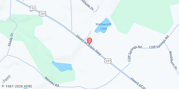 Map showing Mountain Pointe Mobile Pantry at 47350 Hwy 231, Oneonta, AL