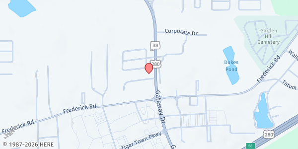 Map showing Catholic Social Services of Lee County - Opelika at 2200 Gateway Dr. # A, Opelika, AL