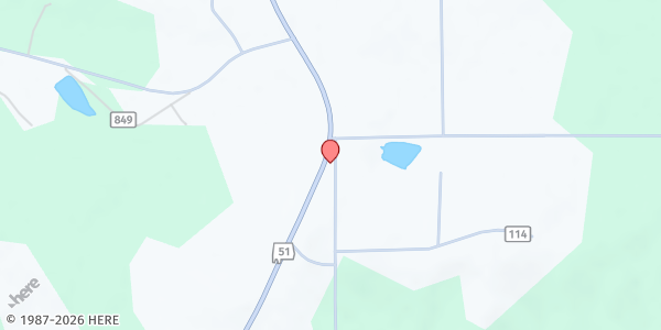 Map showing Hope Harvest at 8051 AL-51, Opelika, AL