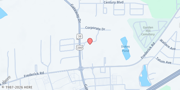 Map showing Lee-Russell Council of Governments at 2207 Gateway Dr., Opelika, AL