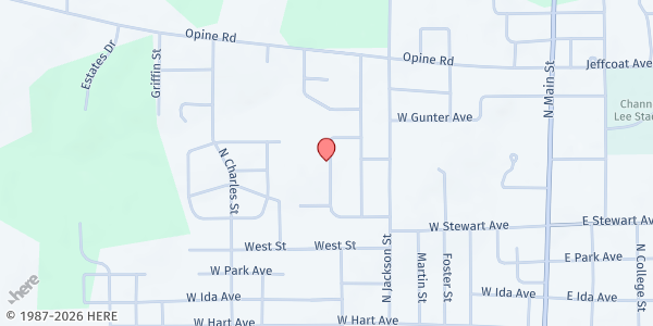 Map showing Northern Heights Baptist Church at 405 Pearl Drive, Opp, AL