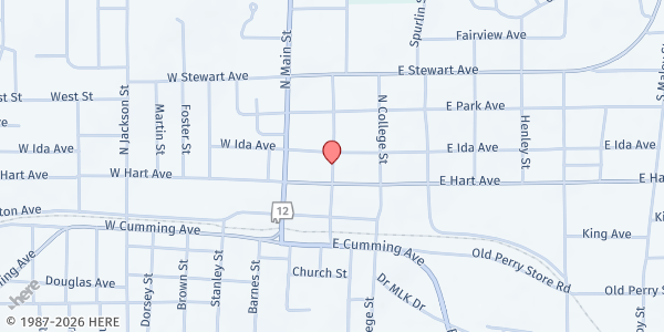 Map showing Opp Christian Service Center at 109 N Whaley St, Opp, AL