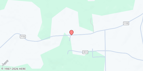 Map showing Rising Star Primitive Baptist Church at 3665 Co. Rd. 115, Orrville, AL