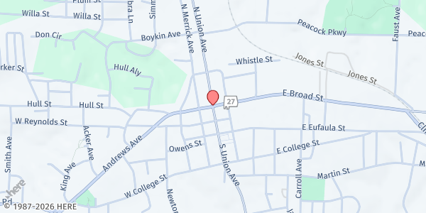 Map showing Church of God by Faith at 214 King St., Ozark, AL