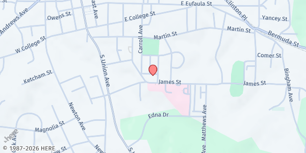 Map showing Mary Hill Family Service Center at 204 Katherine Ave., Ozark, AL