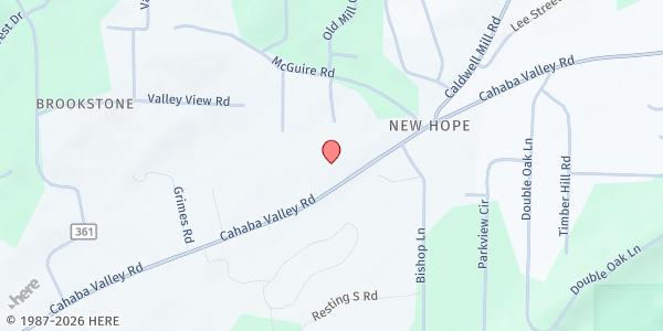 Map showing The Episcopal Church of St. Francis of Assisi at 3545 Cahaba Valley Rd, Pelham, AL