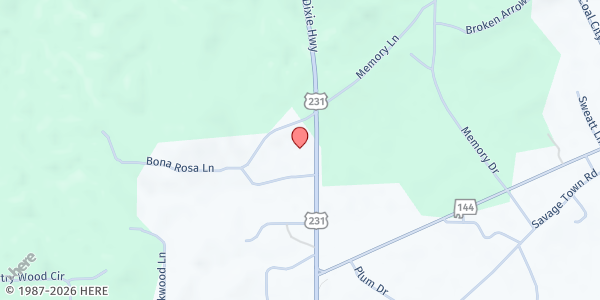 Map showing Pell City Head Start Mobile Pantry at 21685 US-231, Pell City, AL