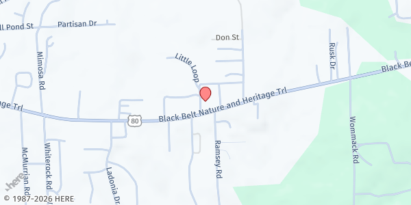 Map showing Church on the Rock at 4 Crawford Church Rd., Phenix City, AL