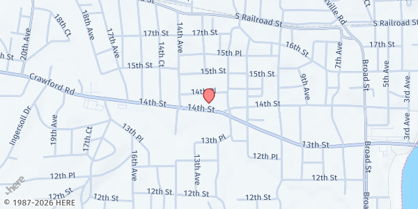 Map showing Homeward Bound - Phenix City at 1212 14th Street, Phenix City, AL