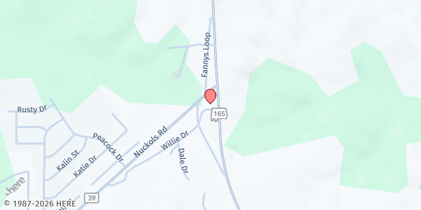 Map showing Mount Olive Baptist Church at 1 Nuckols Rd., Phenix City, AL