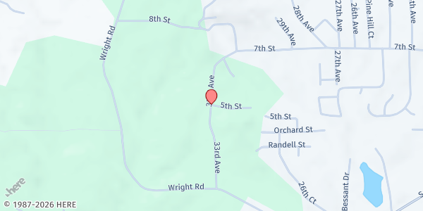 Map showing Russell Baptist Association Center at 1606 5th Ave., Phenix City, AL