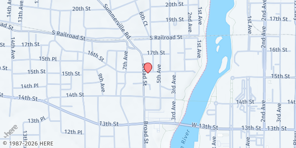 Map showing St. Patrick Lazarus of St. Patrick Church at 607 16th St., Phenix City, AL