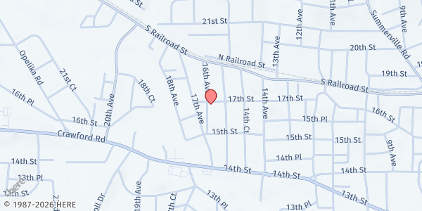 Map showing Village Table Food Pantry at 1606 16th Ave., Phenix City, AL