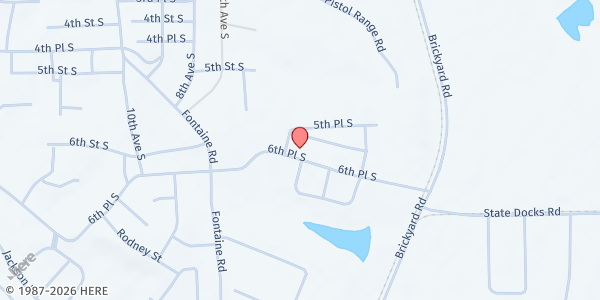 Map showing We CAN Ministries at 238 6th Pl. S., Phenix City, AL