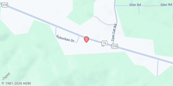 Map showing A Servant's Heart Mission at 11431 U.S. Hwy. 278 East, Piedmont, AL