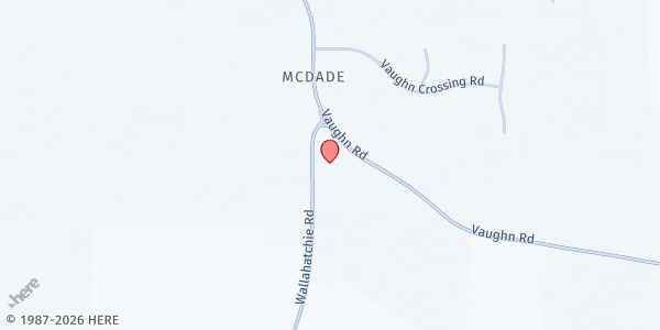 Map showing Woodland Methodist Church at 4428 Wallahatchie Rd., Pike Rd, AL