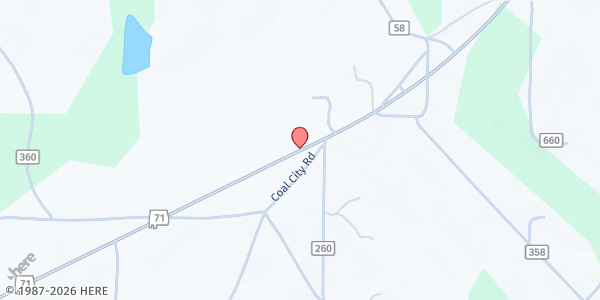 Map showing Rosalie Baptist Church at 15049 Ala. Hwy. 71, Pisgah, AL