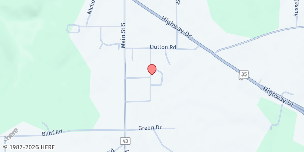 Map showing Rosalie Baptist Church at 15049 AL-71, Pisgah, AL