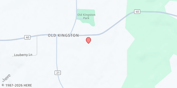 Map showing Old Kingston Outreach Ministry at 963 County Rd. 40, Prattville, AL