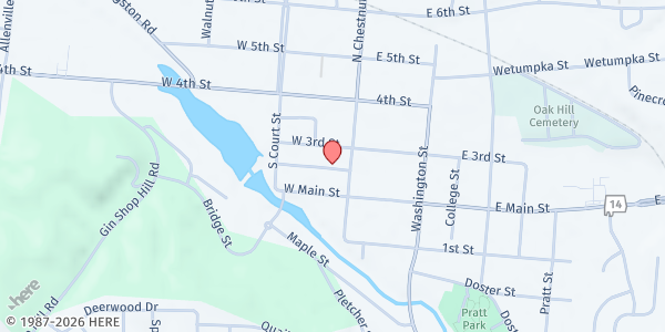 Map showing Petra Ministries at 122 Tichnor St., Prattville, AL