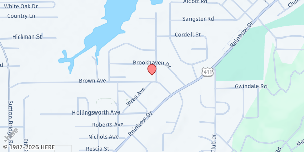 Map showing Episcopal Church of the Resurrection at 113 Brown Ave., Rainbow City, AL