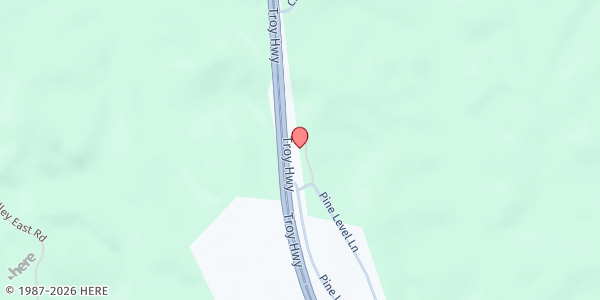 Map showing The Anointed Warrior Hill Church at 1 Pine Level Loop, Ramer, AL