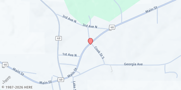 Map showing Feeding Cleburne at 21393 Main Street, Ranburne, AL