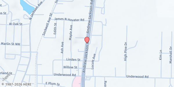 Map showing Calvary Baptist Church - Russellville at 16241 Hwy. 43, Russellville, AL