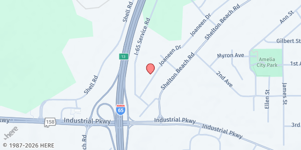 Map showing One Meal Mobile - Saraland at 1120 Joaneen Dr. Suite D, Saraland, AL