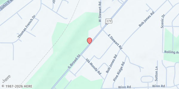 Map showing 12 Bushels / The Well Family Worship Center at 3513 S. Broad St., Scottsboro, AL