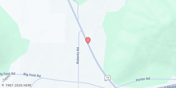 Map showing Living Word Ministries at 9545 Alabama Hwy. 79, Scottsboro, AL