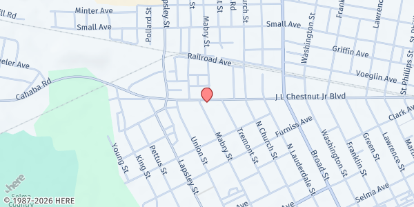 Map showing Christian Outreach Alliance of Dallas County at 700 J.L. Chestnut Jr Blvd., Selma, AL
