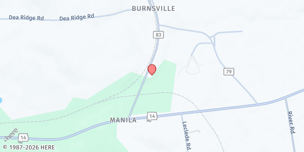 Map showing Shady Grove Baptist Church at 234 Co. Rd. 83, Selma, AL