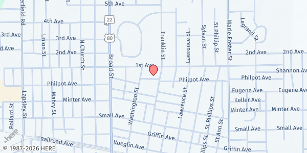 Map showing Temple Gate SDA Church at 1227 Philpot Ave., Selma, AL