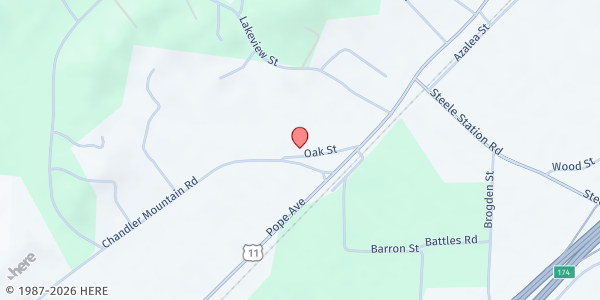 Map showing Steele Methodish Fellowship at 3375 Pope Ave., Steele, AL