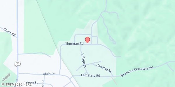 Map showing Sycamore House of Compassion at 341 Thurman Road, Sycamore, AL