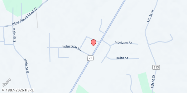 Map showing Breakthrough Church of God at 23100 AL-75, Sylvania, AL