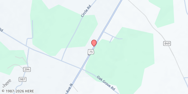 Map showing Upper Sand Mountain Parish at 24474 Alabama Hwy. 75, Sylvania, AL