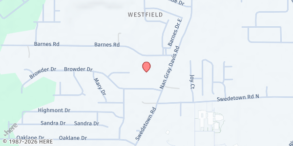 Map showing Nan Gray Davis at 6900 Nan Gray Davis Rd, Theodore, AL