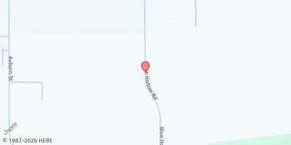 Map showing Calvary Assembly of God - Lawrence County Dream Center at 1167 Blue Hollow Rd., Town Creek, AL
