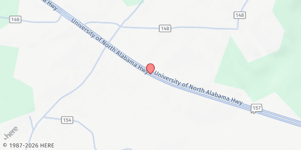 Map showing Helping Hand at 23271 AL-157, Town Creek, AL