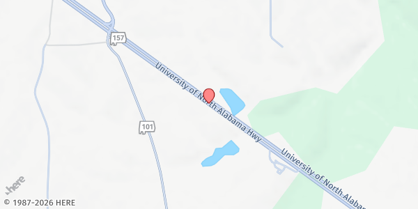 Map showing The Helping Hand at 23271 Ala. Hwy. 157, Town Creek, AL