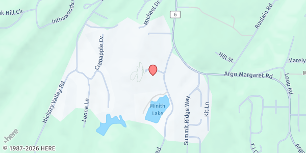 Map showing Argo Community Food Bank at 100 Blackjack Road, Trussville, AL