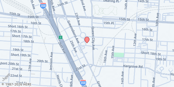 Map showing Community Soup Bowl at 1711 23rd Ave., Tuscaloosa, AL