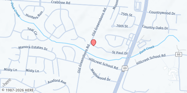 Map showing St. Paul AME Church - Kindness Kitchen at 7901 Old Greensboro Rd., Tuscaloosa, AL